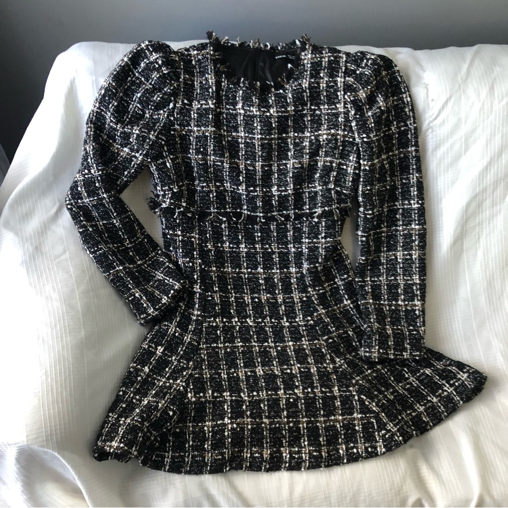 Boucle A-line Long Sleeved Dress NWOT